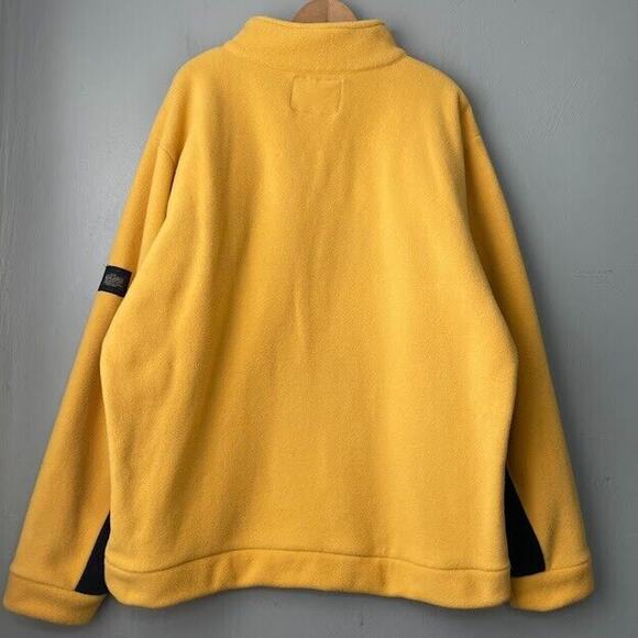 Nautica Jacket Mens Size XL Yellow 1/4 Zip Fleece Anorak Preppy Y2K Streetwear - Picture 5 of 7